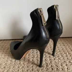 Aldo Leather Zip Heels